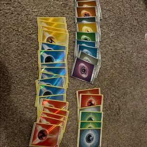 Super Rare Reverse Energy Pokemon Card Pocket lot of 35 cards
